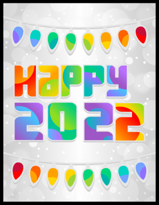 2022 Happy New Years postcard.