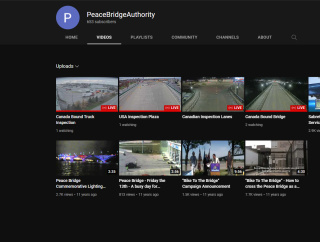 Screenshot of Peace Bridge Authority's YouTube channel.